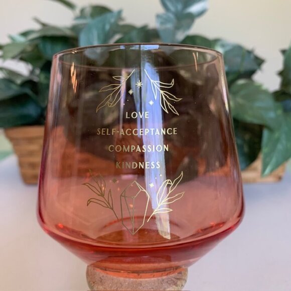 Rose Crystal Healing Drinking Glass DT Wand Love Acceptance Compassion Kindness - Picture 4 of 16